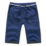 Cotton Men's Shorts Homme Beach Slim Fit Bermuda Masculina Joggers 6 Colors Male Mart Lion navy M 