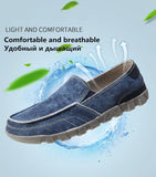 Summer Casual Men's Canvas Shoes Breathable Flats Outdoor Shoes For Men Slip-On Canvas Loafers