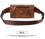  Genuine Leather Waist Packs Men's Waist Bags Fanny Pack Belt Bag Phone Bags Travel Small Waist Bag Leather Mart Lion - Mart Lion