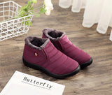 Men's Snow Boots Ankle Winter Unisex Couples Solid Color Plush Inside Anti Skid Bottom Warm Mart Lion   