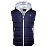 Giraffe Winter Jacket Men's Hoodied Vest Zipper Sleeveless Casual Winter Waistcoat Mart Lion   