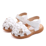Baby sandals 1-6 years old girl princess shoes Baotou summer children toddler shoes soft bottom hollow sandals non-slip fla Mart Lion   
