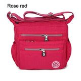 Nylon Women Messenger Bags Small Purse Shoulder Bag Female Crossbody Bags Handbags Bolsa Tote Beach Mart Lion Rose red  
