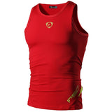 jeansian Sport Tank Tops Tanktops Sleeveless Shirts Running Grym Workout Fitness Slim Compression Red2 Mart Lion LSL3306-Red S China