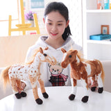 Simulation Horse Plush Toy 4 Styles Stuffed Animal Dolls Classic Toys Kids Birthday Gift Home Decor Prop Toy Mart Lion   