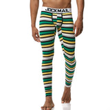  Jockmail Long Johns Men's Stripe Printing Rainbow Leaf Pattern Thermo Underwear Pants Men's Leggings Thermal UnderPants Mart Lion - Mart Lion