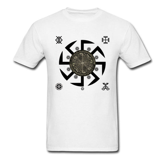 Men's T Shirt Mexico Kolovrat Symbol Legend of Kolovrat Sparta Warrior White Cool 3D Print Movie Mart Lion   