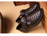Men Sandals Summer Shoes Leather Casual Sandals Non-slip Mart Lion   