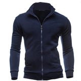 Men's Jackets Hoodless Sweatshirts Stand-up collar Retro Coat Hoody Cardigan Zipper