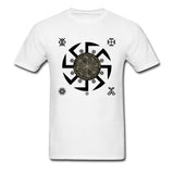 Men's T Shirt Mexico Kolovrat Symbol Legend of Kolovrat Sparta Warrior White Cool 3D Print Movie Mart Lion White XS 