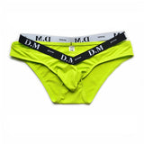 Men's Underwear Cueca Masculina Gay Jockstrap Low-Rise Ropa Interior Hombre Slip Homme Briefs Calzoncillos Mart Lion Green M 1pc