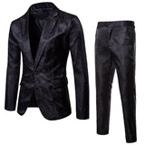 Men's Casual Slim Suit Sets printed Tuxedo Wedding formal dress Blazer stage performances Suit Mart Lion   
