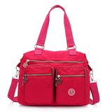 Women Top-handle Shoulder Bag Luxury Handbags Designer Nylon Messenger Beach Casual Tote Female Purse Crossbody Mart Lion rose red  