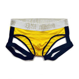 Men's Underwear Ropa Interior Hombre Cotton Briefs Jockstrap Underwear Gay Briefs Men's Slip Homme Cueca Masculina Mart Lion Yellow M 