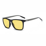 Unisex Retro Aluminum Sunglasses Polarized Lens Vintage For Men's Women Polaroid sunglasses uv400 retro de sol Mart Lion FSKA387 C7 Black Yel  