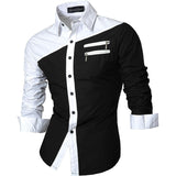 Jeansian Men's Casual Dress Shirts Desinger Stylish Long Sleeve Mart Lion   