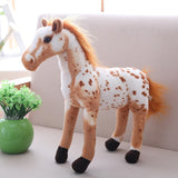 Simulation Horse Plush Toy 4 Styles Stuffed Animal Dolls Classic Toys Kids Birthday Gift Home Decor Prop Toy Mart Lion 28 cm (vertical ) 4 