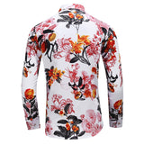 Men's Slim Long Sleeve Casual Flower shirt Printed Male Hawaiian Holiday Party Beach Shirts Camisa Masculina  Mart Lion