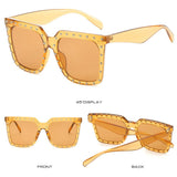  Retro Oversized Diamond Frame Square Sunglasses for women Unique Vintage Diamond Mart Lion - Mart Lion