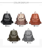 Women leather Backpacks Vintage Female Shoulder Bag Sac a Dos Travel Ladies Bagpack Mochilas School For Girls  Mart Lion