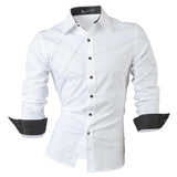 Jeansian Men's Dress Casual Shirts Button Down Long Sleeve Designer Mart Lion   