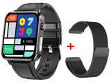 E86 Smart Watch ECG PPG Smartwatch 1.7inch HD Screen IP68 Fitness Tracker Temperature Sport For Men's Women Mart Lion Black  