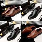Soft Leather Four Seasons Men Shoes Round Head Shallow Mouth Lazy Casual  Work Men Flat Mart Lion   