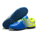 Colourful Cleats Soccer Shoes Men's Low top Spike Football Futsal Sports zapatos de Mart Lion Blue  22021 35 
