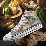 High Top Hand Painted Street Sneaker Shoe Fashion Cartoon Men Skateboard Shoes Unisex  Breathable Canvas Sports Shoes Size 35-44 Mart Lion   