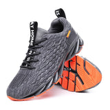Outdoor Blade Running Shoes for Men's Comfort Cushioning Light Sport Couple Shoes Sneakers Athletic Trainers Mart Lion Gray 1995 36 