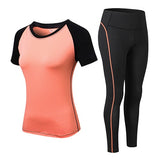 Sports Woman Sportswear Yoga Set Tracksuit For Women Leggings+Gym Top Fitness Gym Suits Sport clothing Mart Lion Orange S 