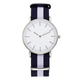 Popular Casual Quartz Watch Women Wrist Watches Nylon Band Bracelet Gold Silver Ladies Analog Clock Reloj Mujer Mart Lion Silver 8  