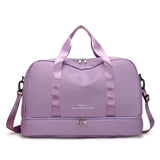Women Handbag Nylon Luggage Crossbody Men Travel Bag Casual Ladies Shoulder Mart Lion Purple  