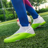 Breathable Mesh Men's Football Shoes TF/FG High-Level Socks After Wear-Resisting Football Sneakers Mart Lion   