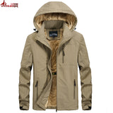 Winter Parkas Men's Warm Streetwear Casual Windbreaker Plus Velvet Bomber Jacket Detachable Hat Hooded Cotton-Padded Coats Mart Lion   