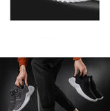 Men's Walking Shoes Breathable White Casual Sneakers Lace-up Lightweight Tennis Shoes Mart Lion   