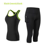 Women's Clothing Gym Suit Two-piece Tracksuit Elastic Force Exercise Fitness Sportswear Seamless Push Up Yoga Set Mart Lion Green S 