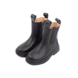 Girls Boots Casual Autumn Winter PU Leather School Boy Shoes In Snow Mart Lion Black crystal velvet 26 