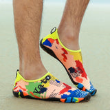 Summer Striped Colorful Water Shoes Men's Swimming Aqua Beach Light Upstream Sneaker For Women zapatos hombre Mart Lion   