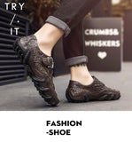 Men's Casual Shoes Genuine Leather Crocodile pattern cowhide Breathable Driving Shoes Slip On Comfy Moccasins Mart Lion   