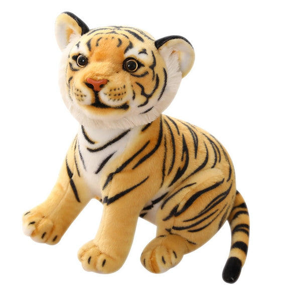 23cm Simulation Baby Tiger Plush Toy Stuffed Soft Wild Animal Forest Tiger Pillow Dolls For Kids Mart Lion   
