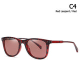 Vintage Square Style TR90 Polarized Sunglasses Men's Driving Fish Brand Design Oculos De Sol 3601 Mart Lion C4 Red Leopard Red  