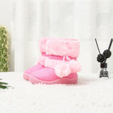 Winter Baby Boys Girls Classic Cotton Shoes Kids Keep Warm Boots Teenage Children Snow Mart Lion Pink 5.5 