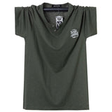 Summer Men's T-shirt Crew-Neck T Shirt Cotton Large Tops Tee Breathable Slim Fit T Shirt Homme  Oversized Mart Lion Green L 