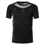 Men's Sport Tee Shirts Running Workout Training Gym Fitness Running Mart Lion LSL3225 Black US M 