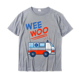 Wee Woo Ambulance AMR Funny EMS EMT Paramedic Gift T-Shirt Summer Male Cotton Tops amp Tees Casual Fitted Mart Lion Gray XS 