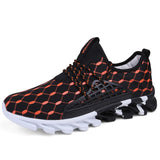 Summer Men's Sport Shoes Blade Tennis Running Breathable Mesh Casual Sneakers Light Trainers Walking Mart Lion black orange 38 