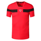 jeansian Men's Sport Tee Shirt T-Shirt Tops Running Gym Fitness Workout Football Short Sleeve Dry Fit LSL1050 Black2 Mart Lion LSL120-Red US S China