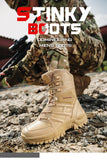 Men's Leather Boots Waterproof Mountain Combat Army Work Shoes Tactical Military De Seguridad Mart Lion   