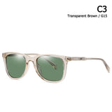 Vintage Square Style TR90 Polarized Sunglasses Men's Driving Fish Brand Design Oculos De Sol 3601 Mart Lion C3 Brown G15  
